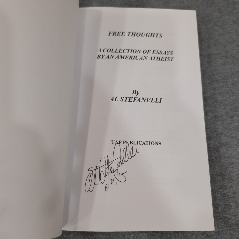 Al‎ Stefanelli Signed Book Lot A Voice of Reason & Free Thoughts Atheist Essays - Picture 4 of 11
